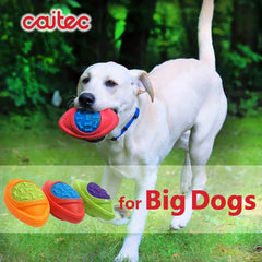 Dog Football Toy Floatable Squeaky Durable Fetch Ball Medium Large Dogs