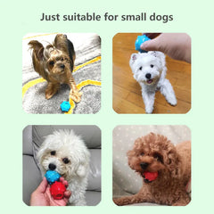 Mini Squeaky Dog Ball Soft Floatable Toss Chase Toy Small Dogs