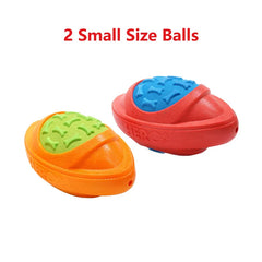 Dog Football Toy Floatable Squeaky Durable Fetch Ball Medium Large Dogs