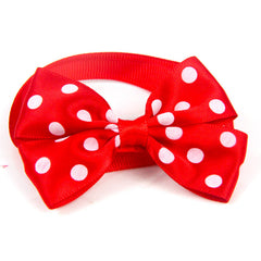 Polka Dot Bow Webbing Pet Accessories