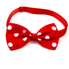 Polka Dot Bow Webbing Pet Accessories