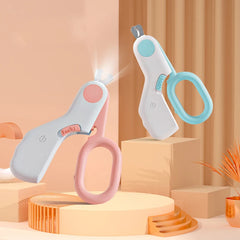 LED Pet Nail Clipper Safety Lock Professional Dog Cat Claw Trimmer