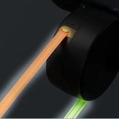 Dual Retractable Dog Leash LED Light No Tangle 360 Swivel 3M Reflective