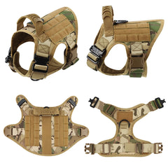 Tactical Dog Harness Leash Set Military No Pull Training Vest Handle