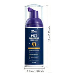 Portable Waterless Pet Foam Shampoo No Rinse Coat Cleansing Mousse Gentle