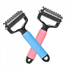 Double Sided Pet Detangling Comb Stainless Steel Shedding Grooming Brush Tool
