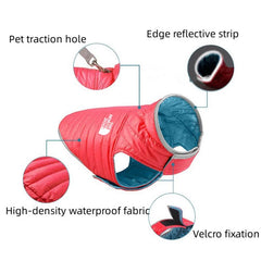 Double Sided Winter Dog Coat Warm Vest Small Medium Puppy Clothes