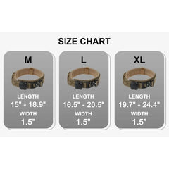 Waterproof Tactical Dog Collar Handle Zinc Buckle AirTag Compatible Medium Large