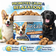 Calming Chews for Dogs with Melatonin Stress Relief Soft Treats Supplement