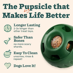 Interactive Dog Treat Toy Silicone Frozen Enrichment Chew Resistant Feeder Puzzle