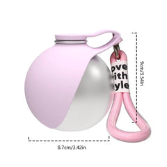 Stainless Steel Dog Water Bottle Leak Proof Travel Bowl 285ml Portable