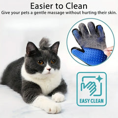 2 In 1 Pet Grooming Gloves Silicone Deshedding Massage Brush Set