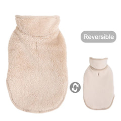 Reversible Winter Dog Coat Warm Fleece Jacket Small Medium Large Pets