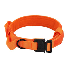 Adjustable Tactical Dog Collar Nylon Heavy Duty Metal Buckle Training Medium Large
