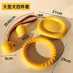Dog Toy Set Frisbee Ball Tug Rope Interactive Chew Toys Bundle