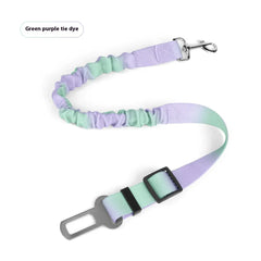 Retractable Dog Car Seat Belt Adjustable Elastic Safety Travel Leash Anti Chew