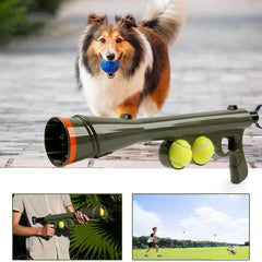 Dog Ball Launcher Toy Tennis Throwing Gun Interactive Outdoor Training Play