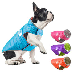 Double Sided Winter Dog Coat Warm Vest Small Medium Puppy Clothes