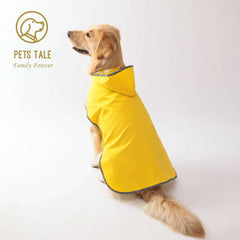 Double Layer Yellow Dog Raincoat Two Way Wear Waterproof Pet Jacket