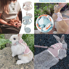 Cute Dog Harness Leash Set Soft Padded Small Pet Vest