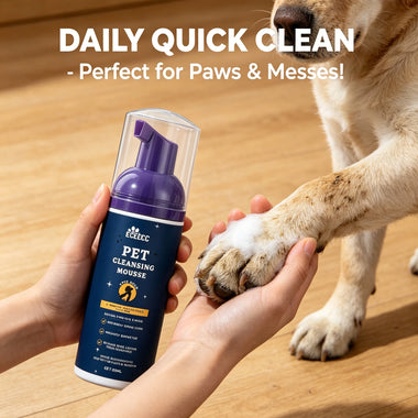 Portable Waterless Pet Foam Shampoo No Rinse Coat Cleansing Mousse Gentle