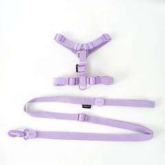Adjustable Macaron Dog Harness Collar Leash Set Reflective Small Pet Walking