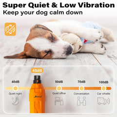 Rechargeable Dog Nail Grinder Six Speed Quiet Electric Pet Nail Trimmer