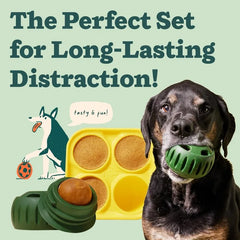 Interactive Dog Treat Toy Silicone Frozen Enrichment Chew Resistant Feeder Puzzle