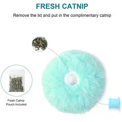 Smart Interactive Cat Ball Plush Electric Catnip Touch Squeaky Toy Training