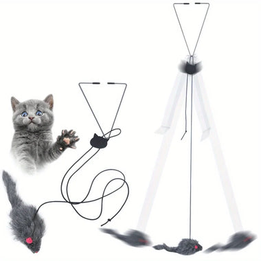 Door Hanging Cat Toy Interactive Kitten Teaser Stress Relief Play Exercise