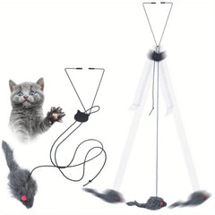Door Hanging Cat Toy Interactive Kitten Teaser Stress Relief Play Exercise