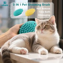 Soft Rubber Pet Grooming Brush Bath Massage Deshedding Tool Short Hair