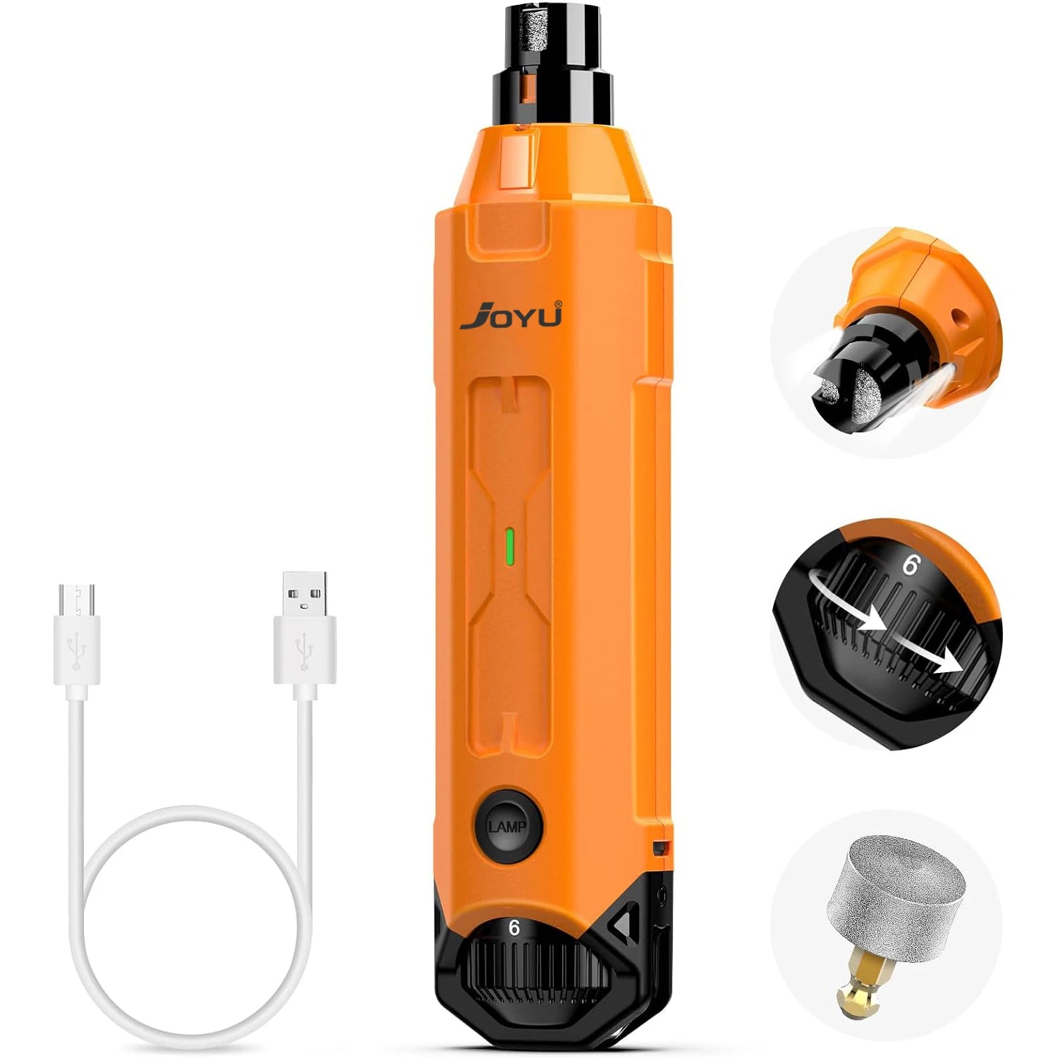 Rechargeable Dog Nail Grinder Six Speed Quiet Electric Pet Nail Trimmer