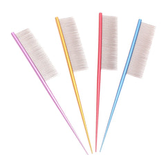 Aluminum Handle Pet Grooming Comb Colorful Dog Cat Detangling Brush Tool
