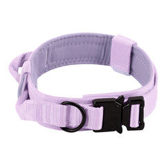 Adjustable Tactical Dog Collar Nylon Heavy Duty Metal Buckle Training Medium Large