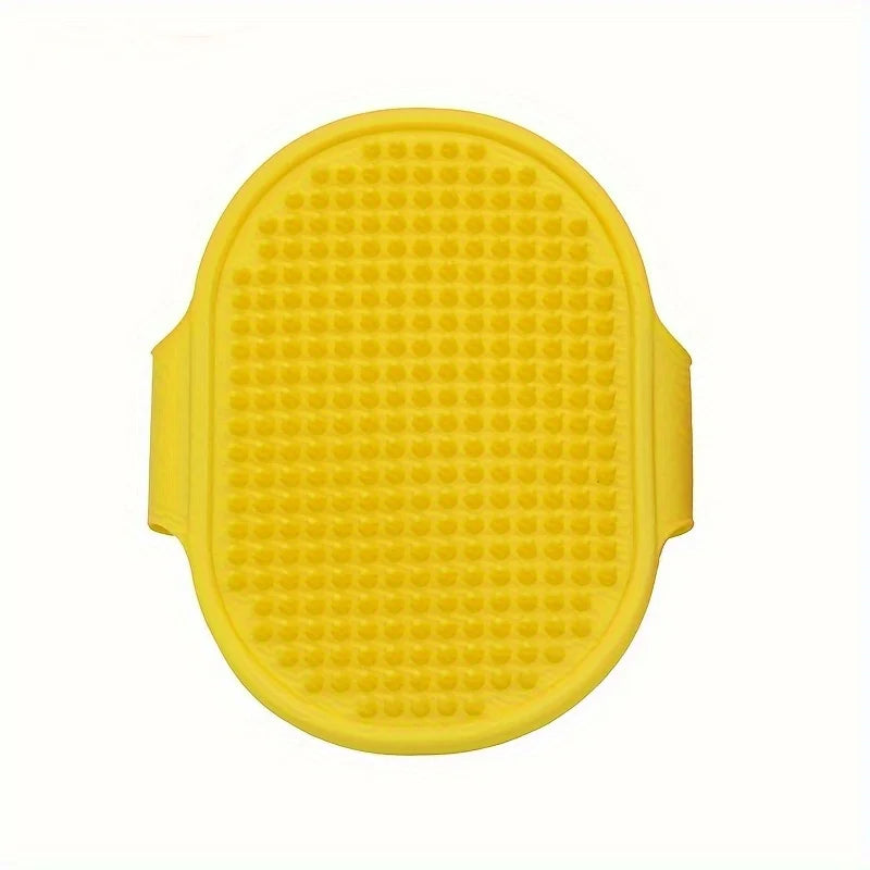 Silicone Dog Bath Brush Pet Shampoo Massage Comb Adjustable Handle Groomer
