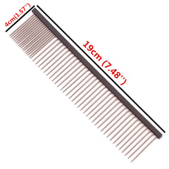 Aluminum Handle Pet Grooming Comb Colorful Dog Cat Detangling Brush Tool