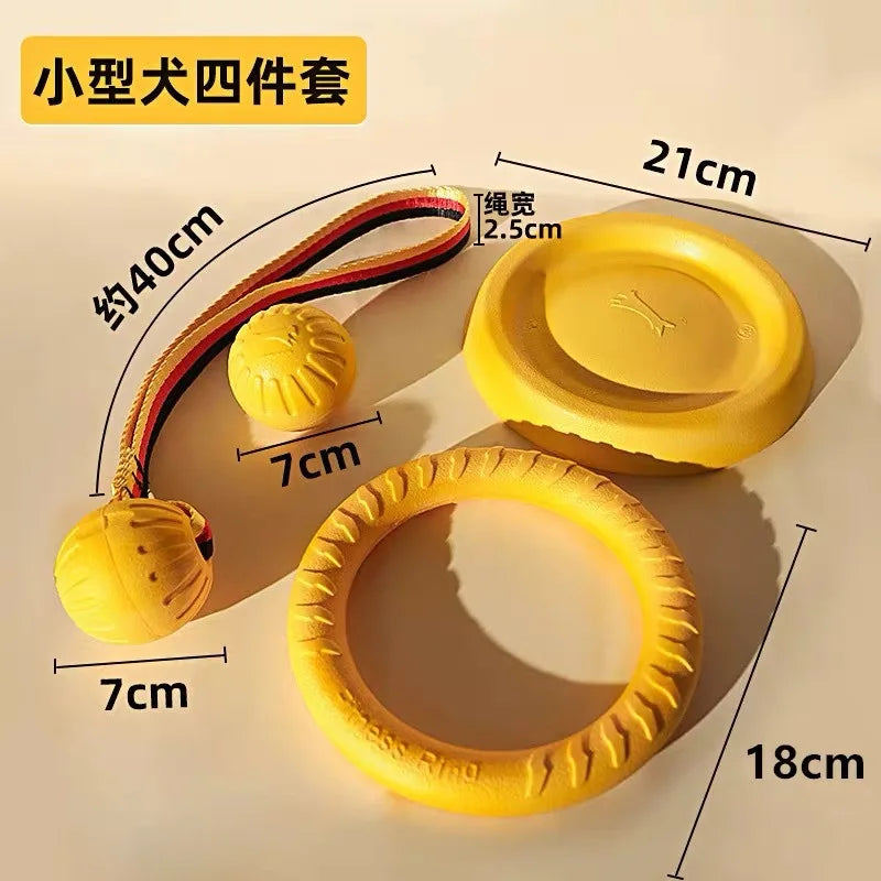 Dog Toy Set Frisbee Ball Tug Rope Interactive Chew Toys Bundle