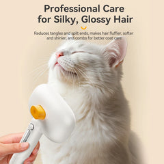 Electric Pet Steam Comb Water Mist Grooming Brush Hair Remover