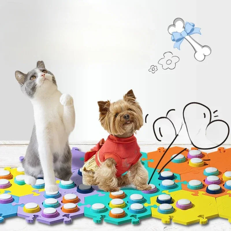 Dog Talk Button Pet Communication Voice Recorder Training Clicker Interactive Toy