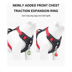 Reflective Tactical Dog Harness Waterproof 1680D Oxford Adjustable Medium Large Vest