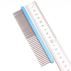 Aluminum Handle Pet Grooming Comb Colorful Dog Cat Detangling Brush Tool