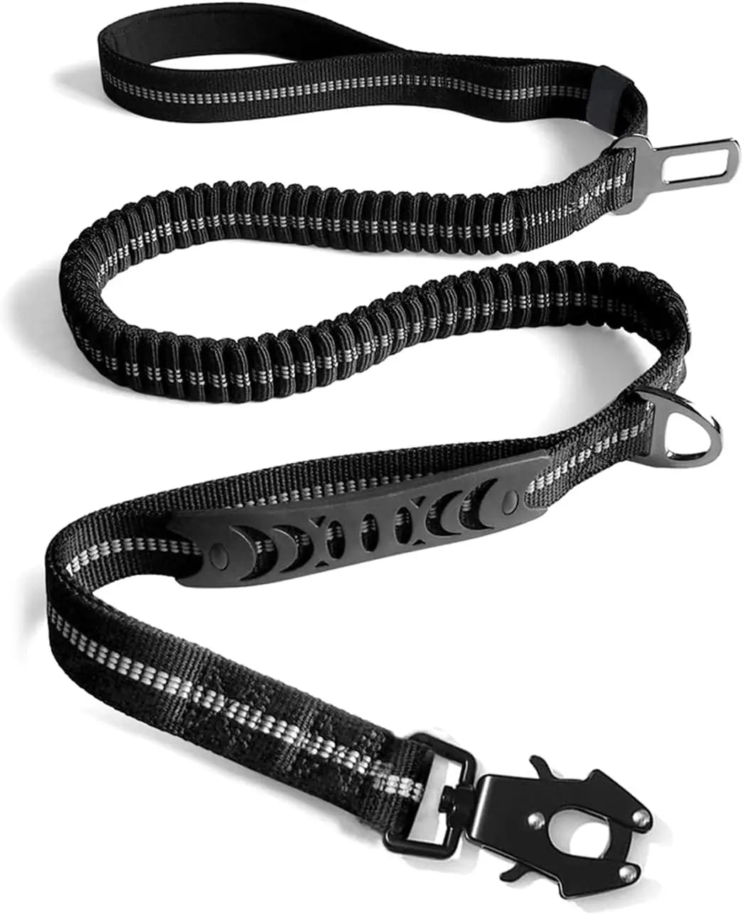Reflective Shock Absorbing Bungee Dog Leash Car Seatbelt Heavy Duty No Pull