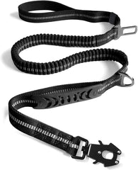 Reflective Shock Absorbing Bungee Dog Leash Car Seatbelt Heavy Duty No Pull