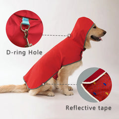 Double Layer Yellow Dog Raincoat Two Way Wear Waterproof Pet Jacket