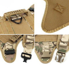 Tactical Dog Harness Leash Set Military No Pull Training Vest Handle