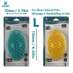 Soft Rubber Pet Grooming Brush Bath Massage Deshedding Tool Short Hair