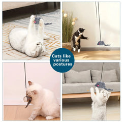 Door Hanging Cat Toy Interactive Kitten Teaser Stress Relief Play Exercise