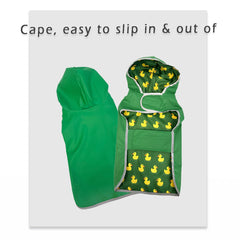 Double Layer Yellow Dog Raincoat Two Way Wear Waterproof Pet Jacket