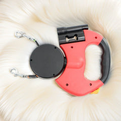 Dual Retractable Dog Leash LED Light No Tangle 360 Swivel 3M Reflective